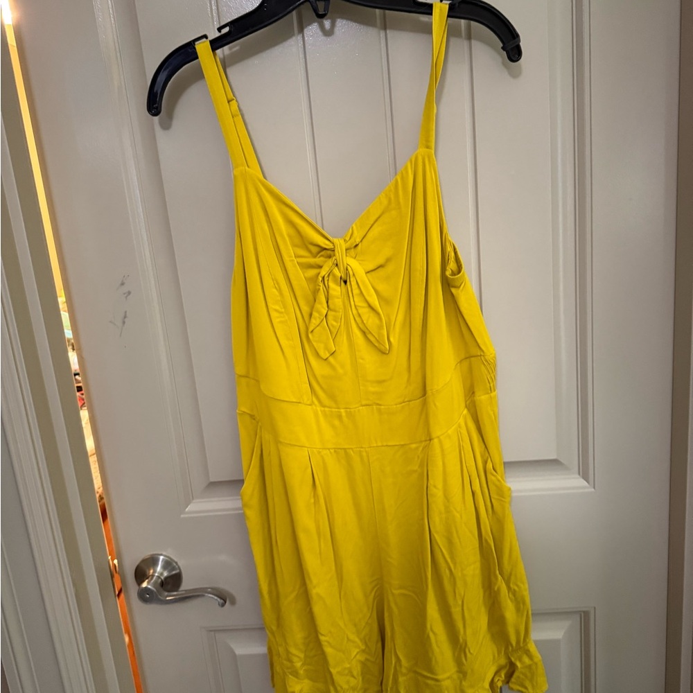 Torrid Mustard Yellow Sleeveless Jumpsuit Never worn